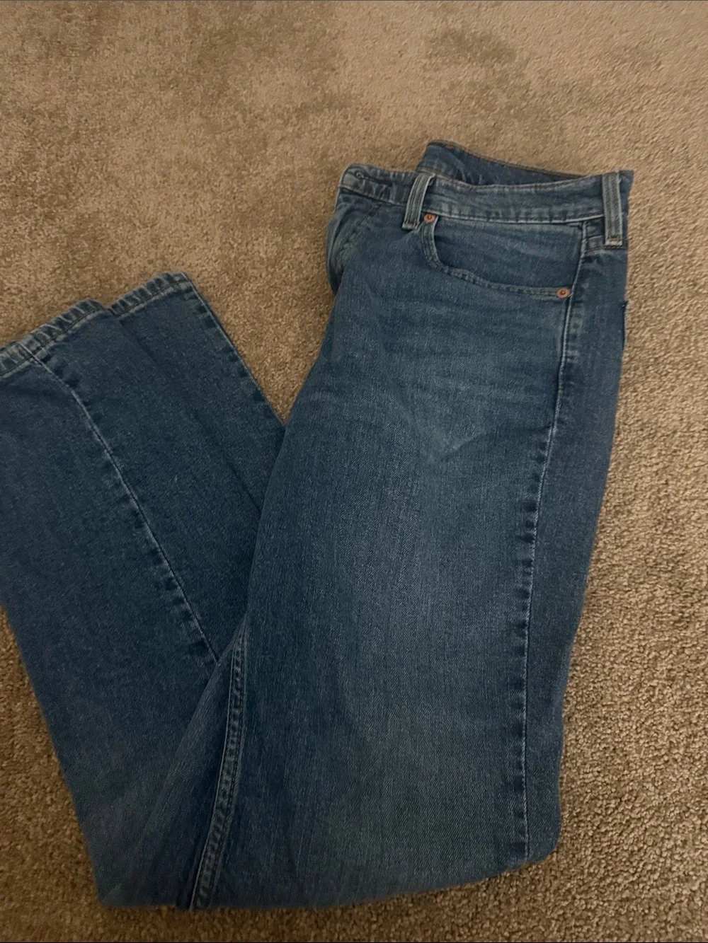 Levi's Slim Straight Jeans in Dark Blue Wash